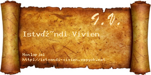 Istvándi Vivien névjegykártya