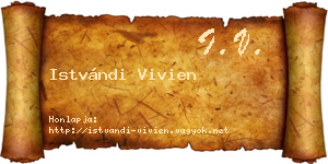 Istvándi Vivien névjegykártya