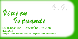 vivien istvandi business card